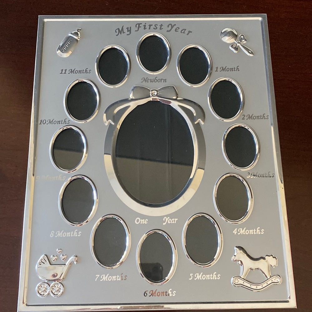 Silver Plated My First Year Picture Frame